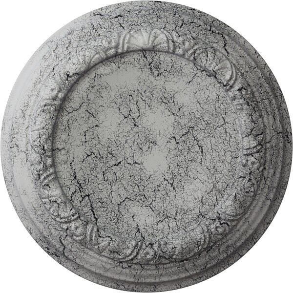Ekena Millwork Carlsbad Ceiling Medallion (Canopies up to 7 7/8"), 12 1/2"OD x 1 1/2"P, Ultra Pure White Crackle CM12CAUWC - main